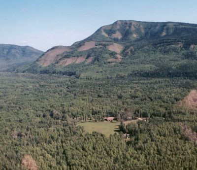 The Lodge from the air, looking north