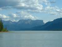 Brul� Lake with Roche Miette in the background