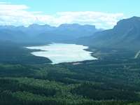 Brul� Lake from the top of Mount Solomon